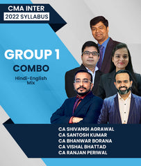 CMA Inter Group 1 Combo 2022 Syllabus By Shivangi Agrawal, Santosh Kumar, Bhanwar Borana, Vishal Bhattad and Ranjan Periwal - Zeroinfy