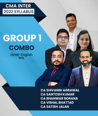 CMA Inter Group 1 Combo 2022 Syllabus By Shivangi Agrawal, Santosh Kumar, Bhanwar Borana, Vishal Bhattad and Satish Jalan - Zeroinfy