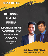 CMA Inter IDT, Cost, OM SM, FMBDA and Management Accounting Full Course Combo By CA Ranjan Periwal and CA Mayank Saraf - Zeroinfy