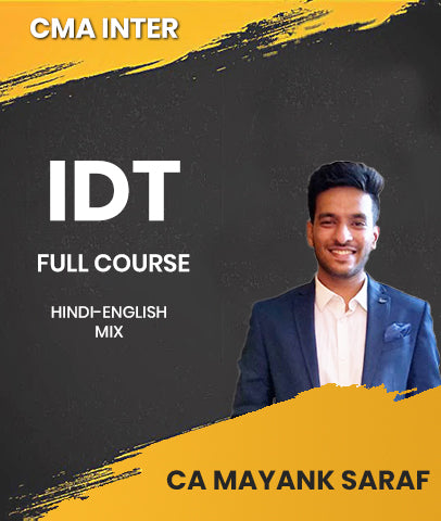 CMA Inter Indirect Tax (IDT) Full Course By CA Mayank Saraf - Zeroinfy