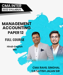 CMA Inter Management Accounting Paper 12 2022 Syllabus Full Course By CA Satish Jalan Sir and CMA Rahil Singhal