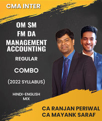CMA Inter OM SM, FM DA and Management Accounting 2022 Syllabus Regular Combo By CA Ranjan Periwal and CA Mayank Saraf - Zeroinfy