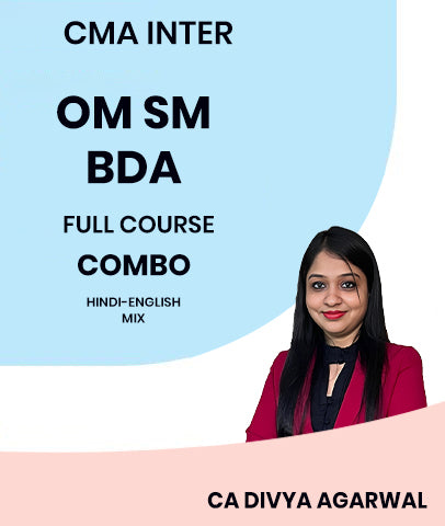 CMA Inter OM SM and BDA Full Course Combo By MEPL Classes CA Divya Agarwal
