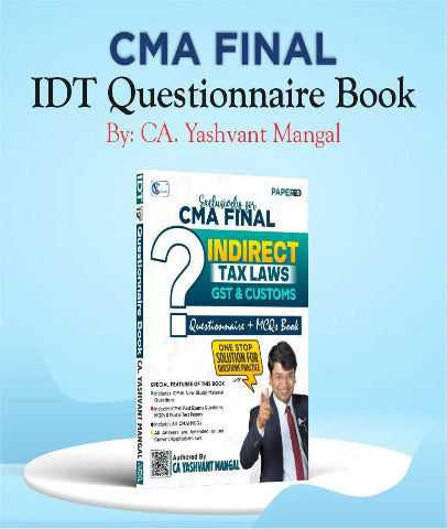 CMA Final IDT Questionnaire and MCQs Book By CA Yashvant Mangal