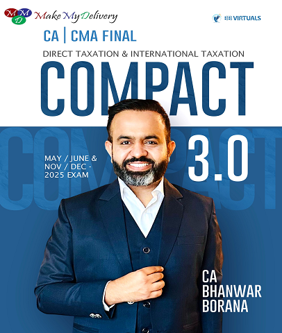 CA Final Direct Tax Handwritten Compact Book By CA Bhanwar Borana - Zeroinfy