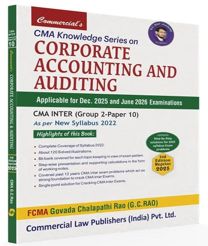 CMA Inter Corporate Accounting And Auditing Knowledge Series G C Rao