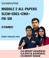 CS Executive Module 2 all Papers SLCM + EBCL + CMA + FM - SM Combo By MEPL Classes CA Mohit Agarwal and CS Mohit Shaw and CA Divya Agarwal - Zeroinfy