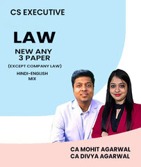 CS Executive New Any 3 Law Paper Combo Except Company Law By MEPL Classes CA Mohit Agarwal and CA Divya Agarwal - Zeroinfy