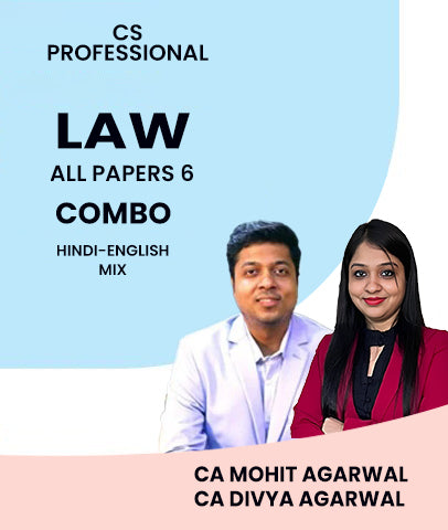 CS Professional All 6 Law Papers Combo By MEPL Classes CA Mohit Agarwal and CA Divya Agarwal - Zeroinfy