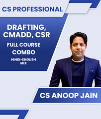 CS Professional DRAFTING, CMADD and CSR Full Course Combo By CS Anoop Jain