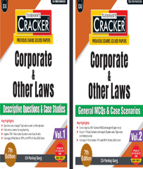 Two books titled 'Cracker' for CA Inter Corporate & Other Laws on a black background.