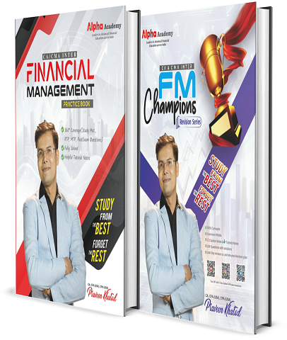 CA Inter FM Practice Books and Champions Revision Book Combo By CA Praveen Khatod