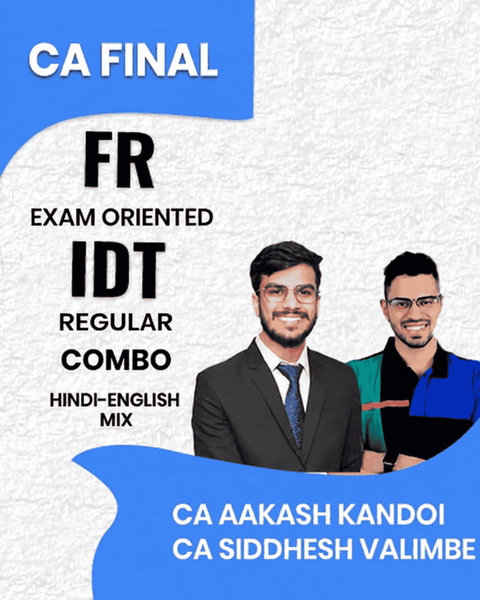CA Final FR Exam Oriented and IDT Regular Combo By CA Aakash Kandoi and CA Siddhesh Valimbe