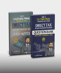 CA Final Direct Tax (DT) Colored Easy Notes and Question Bank Combo By CA Aarish Khan