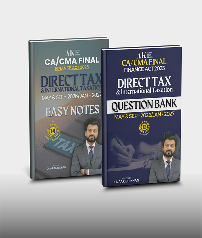 CA Final Direct Tax (DT) Colored Easy Notes and Question Bank Combo By CA Aarish Khan