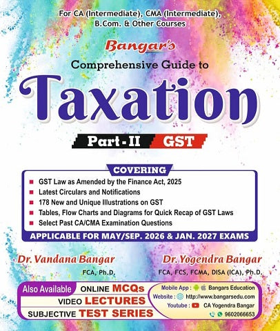 CA Inter GST Guide By CA Yogendra Bangar and CA Vandana Bangar