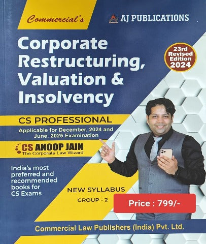 CS Professional Corporate Restructuring Valuation And Insolvency Book By CS Anoop Jain