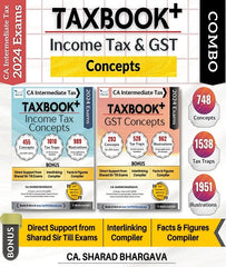 CA Inter New Scheme TAXBOOK + (INCOME TAX & GST - CONCEPTS) By CA Sharad Bhargava - Zeroinfy