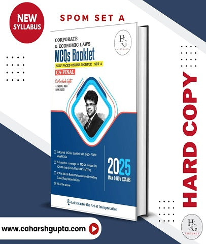 CA Final SPOM Set A Law MCQ Booklet By CA Harsh Gupta