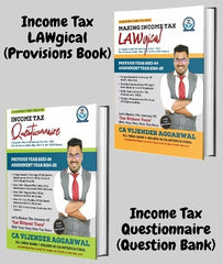 CA Inter Income Tax LAWgical Provisons Book and Question Bank Combo By CA Vijender Aggarwal - Zeroinfy
