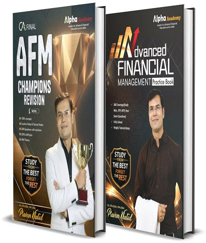 CA Final AFM Practice Books and Champions Revision Book Combo By CA Praveen Khatod