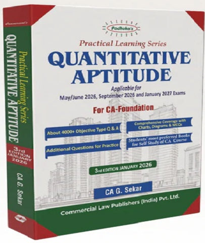 CA Foundation Quantitative Aptitude Padhuka By CA G Sekar and CA B Saravana Prasath