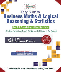CA Foundation Business Maths and Logical Reasoning By CA G Sekar and CA B Saravana Prasath - Zeroinfy