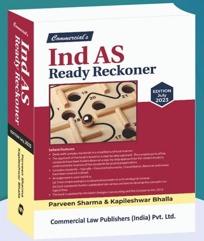 IND AS Ready Reckoner Professional Book By CA Parveen Sharma and CA Kapileswar Bhalla - Zeroinfy