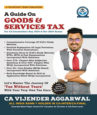 CA Inter Goods and Services Tax (GST) Book By CA Vijender Aggarwal - Zeroinfy
