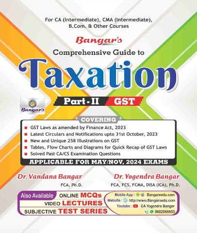 CA Inter GST Guide May 24 By CA Yogendra Bangar and CA Vandana Bangar - Zeroinfy