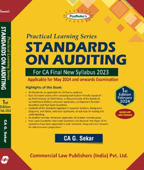 CA Final Standards On Audit For May 24 By CA G Sekar - Zeroinfy