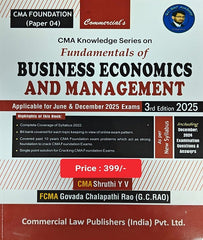 CMA Foundation 2022 Syllabus Knowledge Series On Business Economics and Management By G C Rao