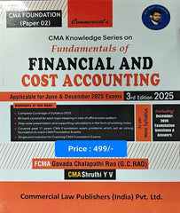 CMA Foundation Fundamentals Of Financial And Cost Accounting (FFCA) By G C Rao