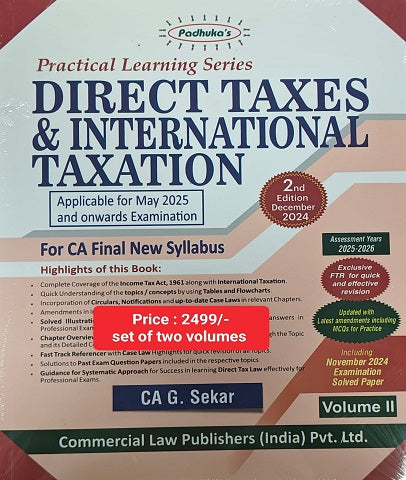 CA Final Direct Tax (DT) Padhuka By CA G Sekar