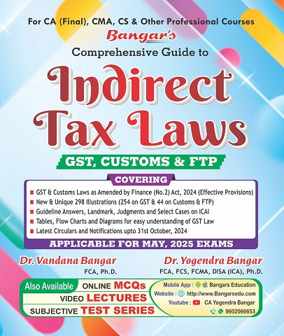 CA Final Indirect Tax (IDT) Guide By CA Yogendra Bangar and CA Vandana Bangar - Zeroinfy