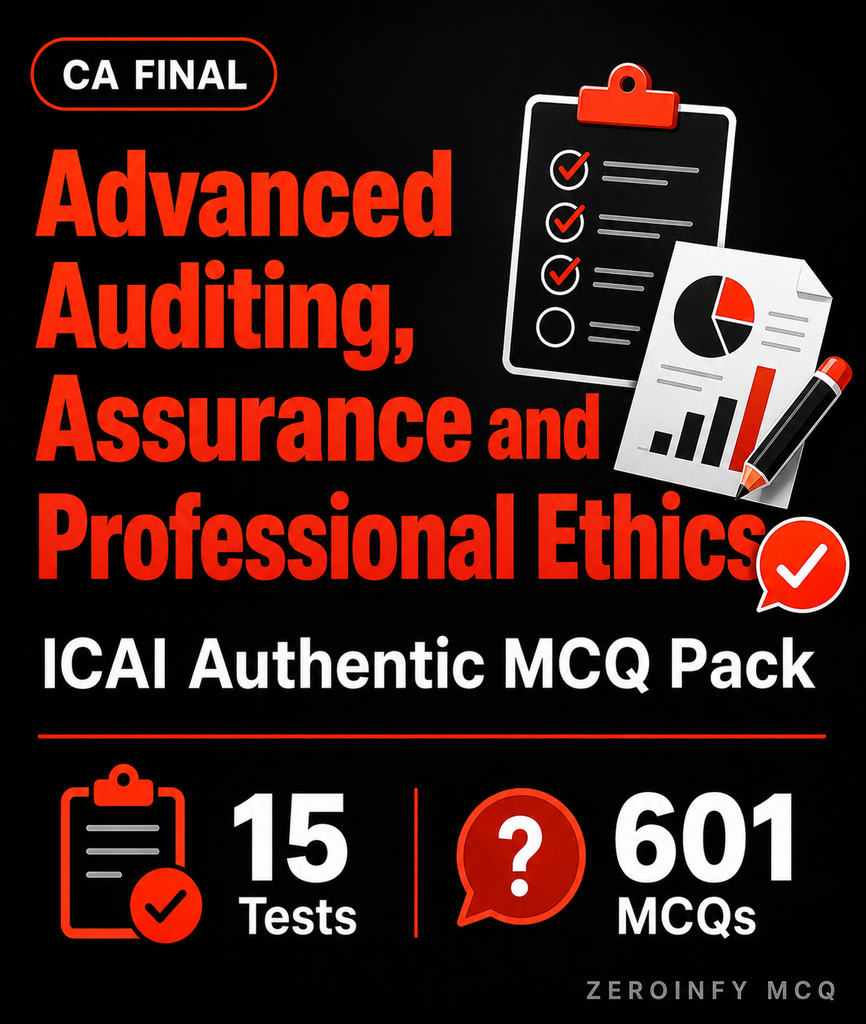 CA Final Audit MCQ - ICAI Authentic Pack - Zeroinfy