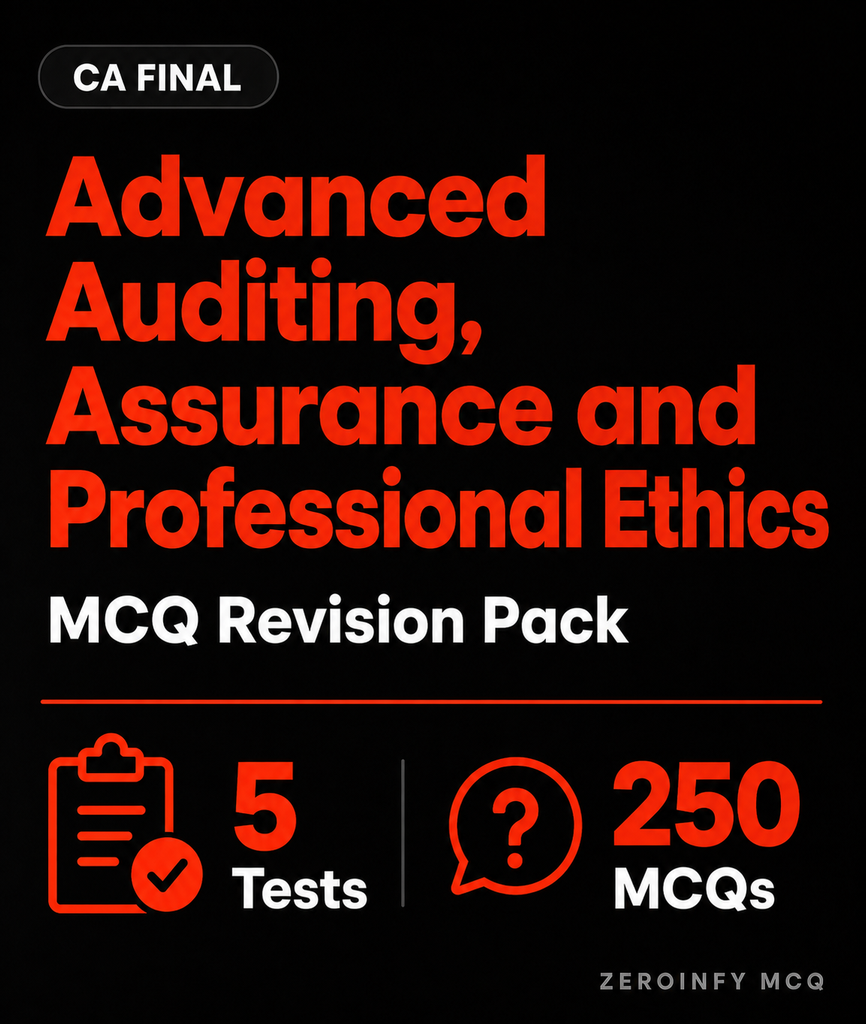 CA Final Audit MCQ Revision Pack - Zeroinfy