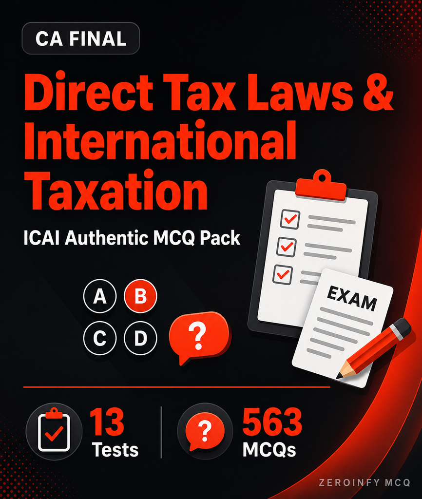 CA Final DT MCQ - ICAI Authentic Pack - Zeroinfy