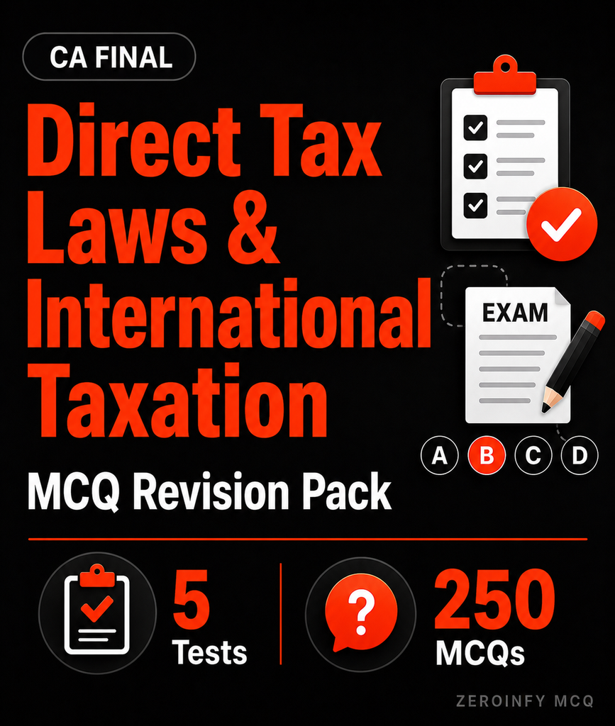 CA Final DT MCQ Revision Pack - Zeroinfy