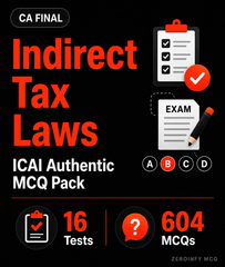 CA Final IDT MCQ - ICAI Authentic Pack - Zeroinfy
