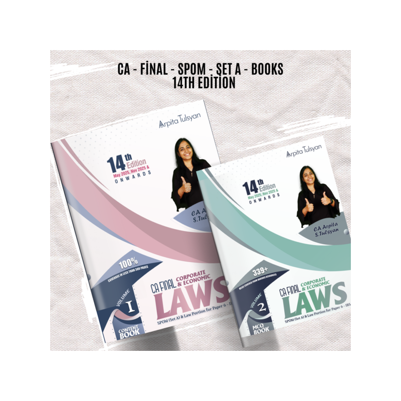 CA Final Law 14th Edition Set A Self Paced Modules Books By CA Arpita Tulsyan