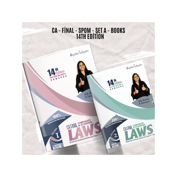 CA Final Law 14th Edition Set A Self Paced Modules Books By CA Arpita Tulsyan