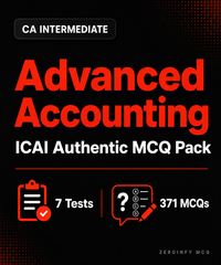 CA Inter Advanced Accounting MCQ - ICAI Authentic Pack - Zeroinfy
