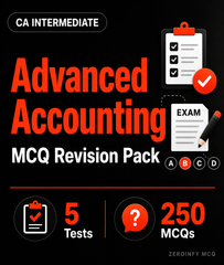 CA Inter Advanced Accounting MCQ Revision Pack - Zeroinfy
