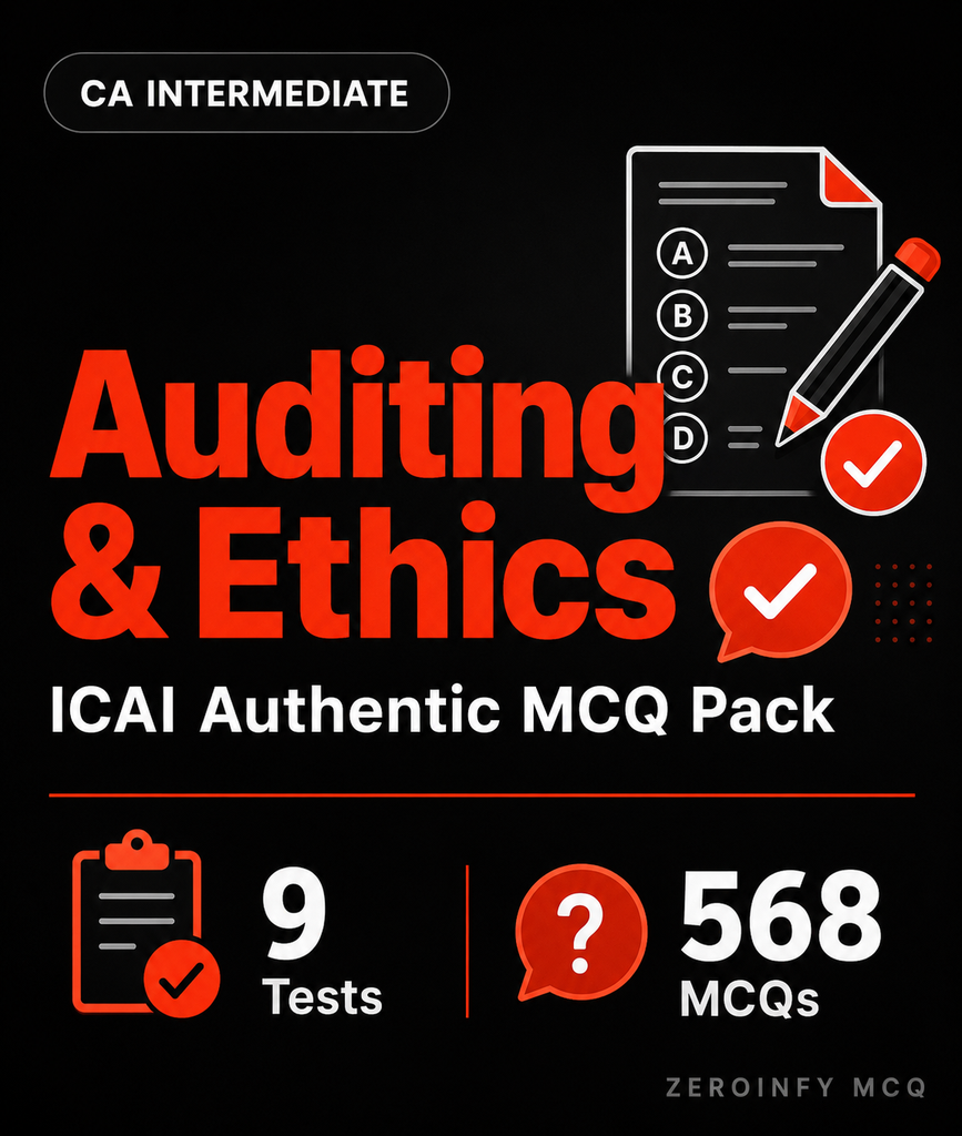 CA Inter Auditing & Ethics MCQ - ICAI Authentic Pack - Zeroinfy
