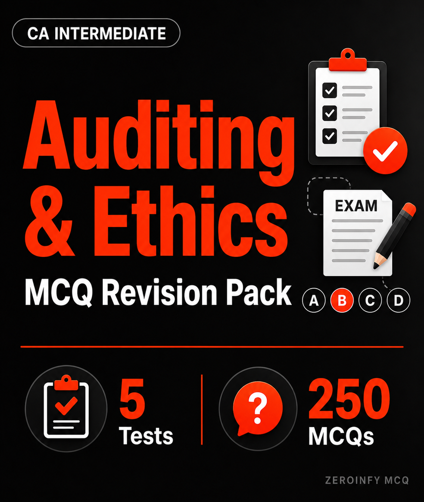 CA Inter Auditing & Ethics MCQ Revision Pack - Zeroinfy