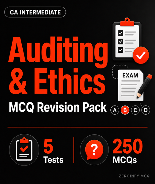 CA Inter Auditing & Ethics MCQ Revision Pack - Zeroinfy