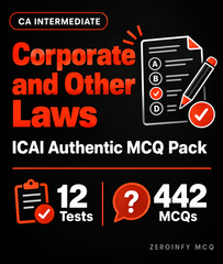 CA Inter Corporate and Other Laws MCQ - ICAI Authentic Pack - Zeroinfy
