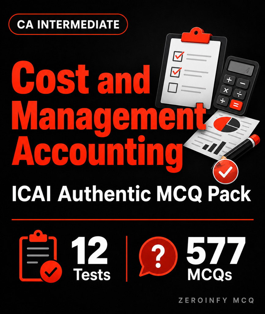 CA Inter Cost and Management Accounting MCQ - ICAI Authentic Pack - Zeroinfy
