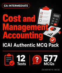 CA Inter Cost and Management Accounting MCQ - ICAI Authentic Pack - Zeroinfy
